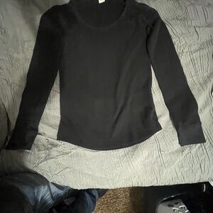 PINK Victoria's Secret Black Long Sleeve Top